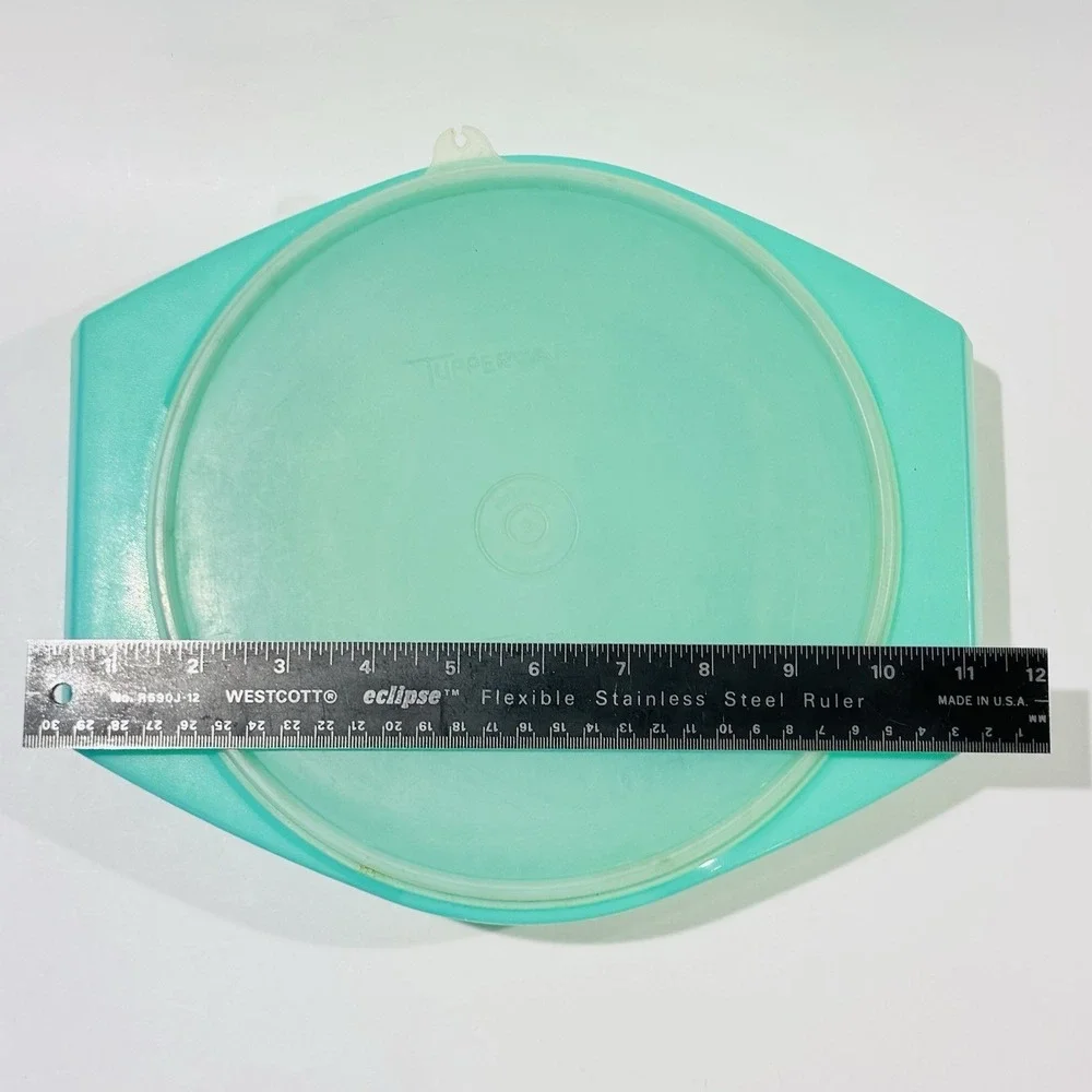 Vintage Tupperware Jadeite Storage Bowl w Lid‎ & Handles No. 786-2 No Grater